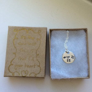 Anniversary necklace on sterling silver chain