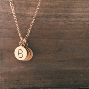Gold Initial Necklace {Up to 3 Initials}