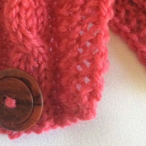 Pink Knitted Coffee Cup Cozy