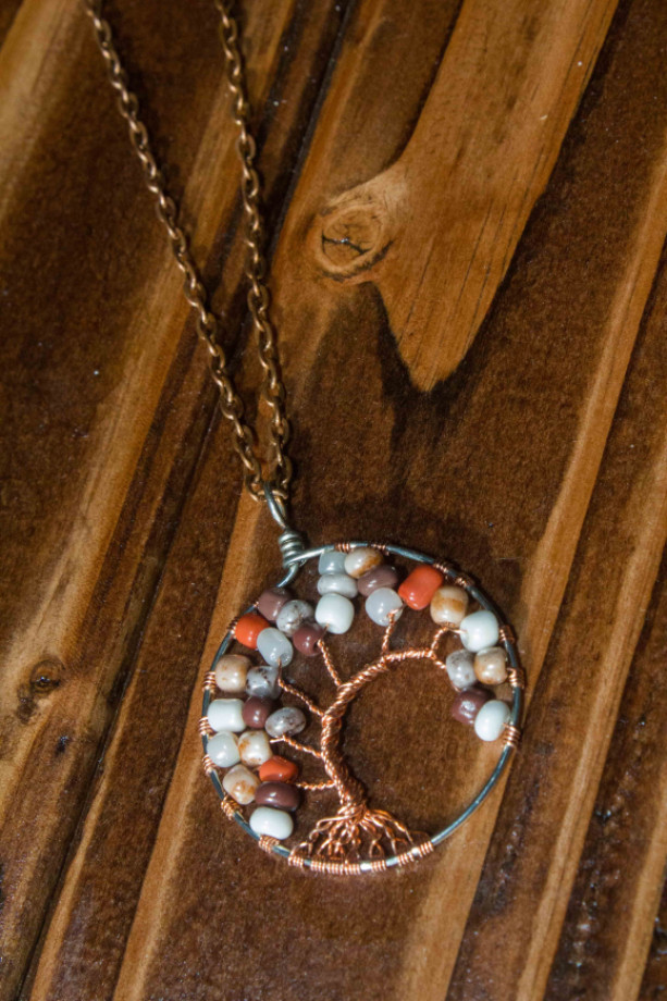 Fall Colors Tree Of Life Necklace