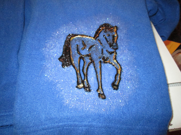 SNUGGIE: Handpainted with Horses coming & going