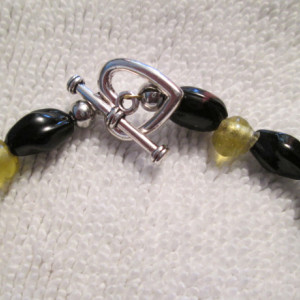 Handmade Black Butterfly Charm necklace & bracelet, onyx, sterling silver,jade