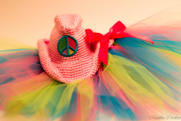 Pink Newborn Baby Cowgirl Hat Matching Pink Tutu