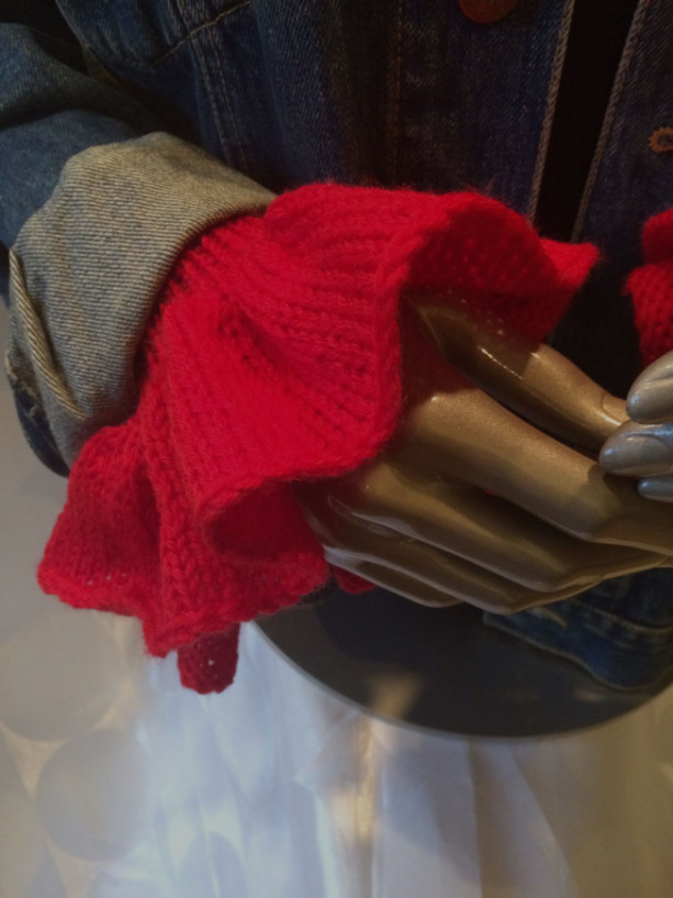 Knitted Red Wrist Warmers