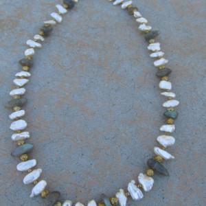 Pearl & Labradorite Necklace