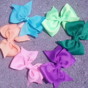 10 Small Pinwheel Style Boutique Bow Your Choice of Colors