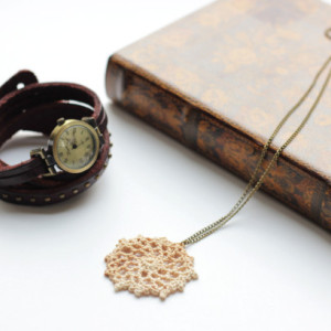 Boho Lace Pendant Necklace