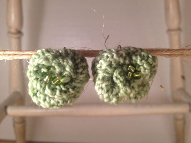 Rosette Earrings - Apple Green