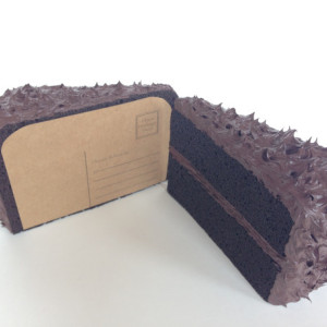 3D Chocolate Cake Postcards