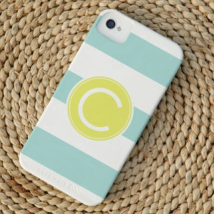 Wide Stripe Barely-There iPhone Case + Optional Monogram
