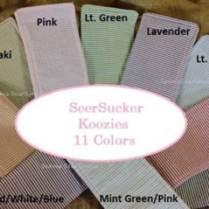 Sample Pack of 11 SeerSucker Koozies (Free Shipping)