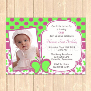 Personalized Little Butterfly Birthday Event Invitation