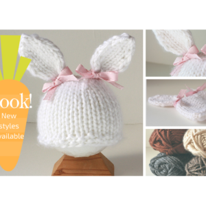 Baby Bunny newborn photo prop hat for Easter
