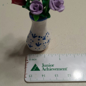 Miniature Vase of Roses