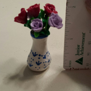 Miniature Vase of Roses