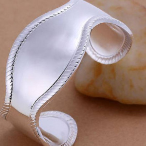 Monogrammed Sterling Silver Cuff Bracelet
