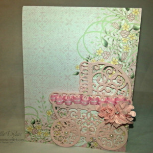 Handmade Baby Carriage Card (set of two)