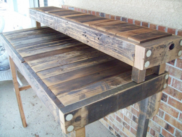 Reclaimed Wood Standing Desk in a Natural Finish
