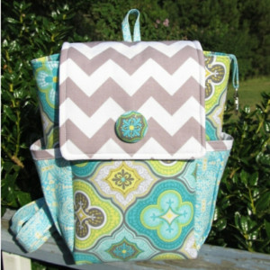 Custom Diaper Bag Nifty Nappy Boutique You Pick Fabric Made to Order Great for Daddy Mod