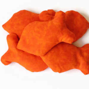 Goldfish Bean Bags (Set of 5) Bright Orange Party Toss Game Preschool (Includes US Shipping)