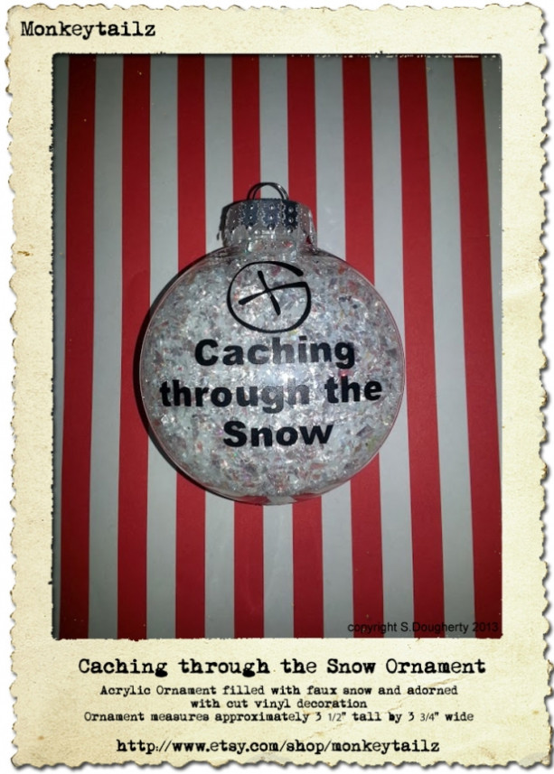 Caching through the Snow Geocaching Ornament