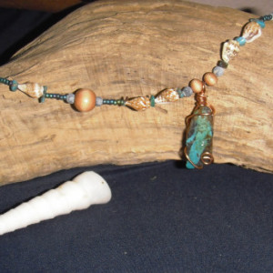 "The Pirate's Mermaid" Turquoise Necklace