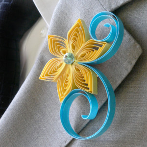 Two Color Boutonniere