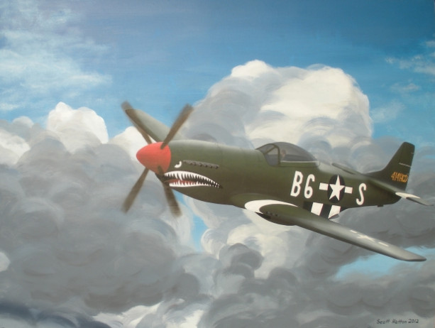 P 51 Mustang painting