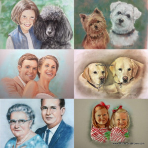 Two subject Pastel Portrait, Custom Pet or people portrait
