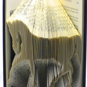 Horse Book Origami - Custom Horse Folded Book Art