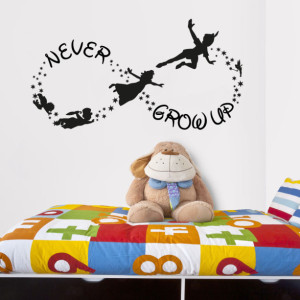 Vinyl Wall Decal Sticker Bedroom Peter Pan Never Land Kids Never Grow up r1544