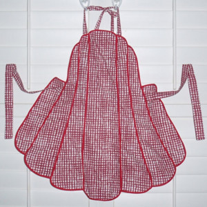 Red Gingham Vintage Style Apron