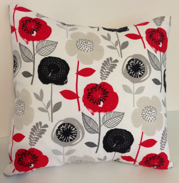 Mid Century Floral Pillow Cover