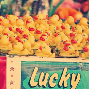 Large Wall Art - Rubber Ducks - 16x20 - Lucky You - fine art print - rubber ducks - carnival art - vintage photography