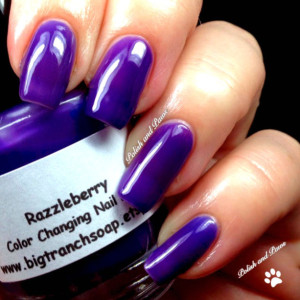 Ombre Color Changing Thermal Nail Polish - "Razzleberry" - Blue to Purple - Temperature Changing - 0.5 oz Full Sized Bottle