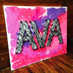 Custom Painted, Melted and Threaded Art. Personalized! 4-7 Letters!