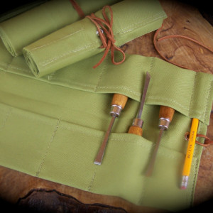 Small Wasabi Canvas Tool Roll