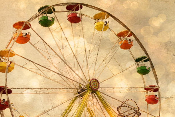 State Fair - Ferris Wheel -  8 x 12 Fine Art Print - Summer Fun