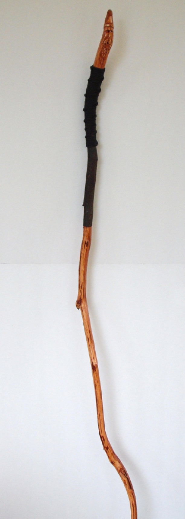 Hand Carved wood Wizard topped Hiking/Walking Stick