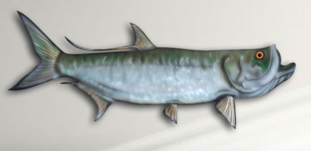 28" Tarpon Salt Water Game Fish Replica, Wall Mount, Decor, Nautical Art, Gift