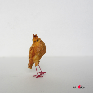Thinking Chicken Miniature Sculptue