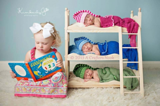 Triple Doll Bed Bunk Ladder, Bunk Beds For Triplets