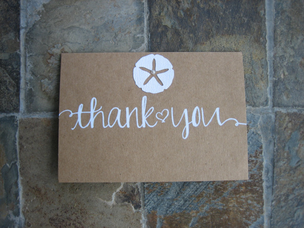  Beach Wedding/Shower/Party Thank you Cards