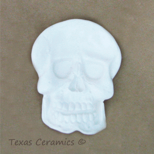 White Ceramic Skeleton Skull Head Tea Bag Holder Small Spoon Rest Desk Accessory
