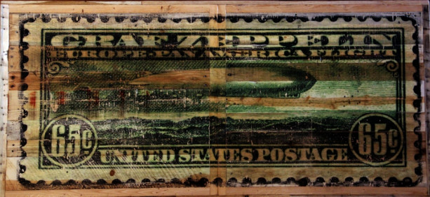 '1930 U.S. Zeppelin Postage Stamp' Dining Table